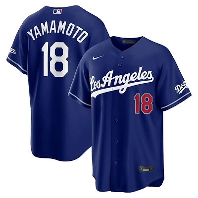 Los Angeles Dodgers Yoshinobu Yamamoto Royal Blue Alternate Nike Stadium Player Jersey