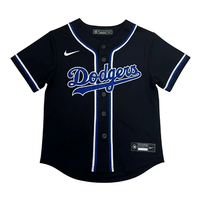 Preschool Los Angeles Dodgers Blank Black Out Nike Jersey
