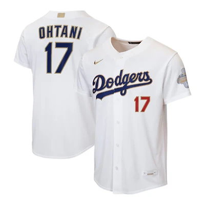 Youth Los Angeles Dodgers Shohei Ohtani 2026 Gold Collection Nike Replica White Home Player Jersey