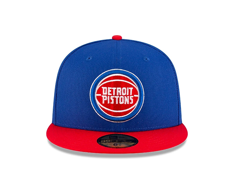 Detroit Pistons Royal and Red New Era 59FIFTY Fitted Hat