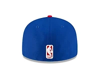 Detroit Pistons Royal and Red New Era 59FIFTY Fitted Hat