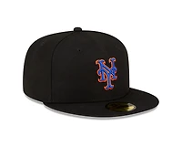 New York Mets Black Alternate Authentic Collection On-Field Era 59FIFTY Fitted Hat
