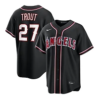 Los Angeles Angels Mike Trout Black Nike Fashion Replica Jersey