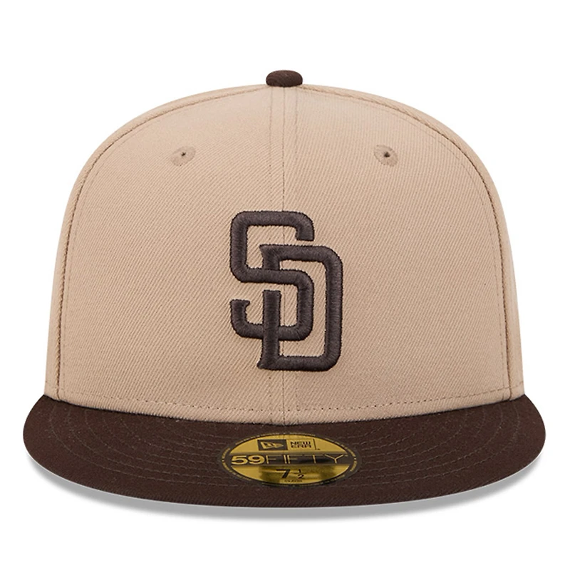 San Diego Padres Camel Brown Two Tone Grey UV New Era 59FIFTY Fitted Hat