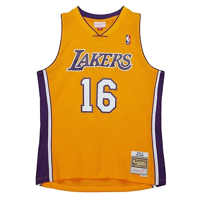 Los Angeles Lakers Pau Gasol Mitchell & Ness 2009-10 Hardwood Classics Swingman Player Jersey