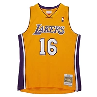 Los Angeles Lakers Pau Gasol Mitchell & Ness 2009-10 Hardwood Classics Swingman Player Jersey
