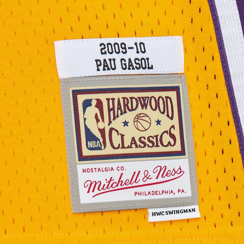Los Angeles Lakers Pau Gasol Mitchell & Ness 2009-10 Hardwood Classics Swingman Player Jersey