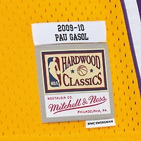 Los Angeles Lakers Pau Gasol Mitchell & Ness 2009-10 Hardwood Classics Swingman Player Jersey