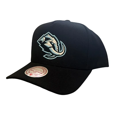 Utah Mammoth Black Mitchell & Ness Pro Pinch Snapback Hat