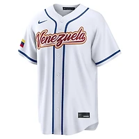 Team Venezuela Ronald Acuna Jr. White 2026 World Baseball Classic WBC Nike Road Stadium Jersey