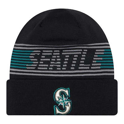 Seattle Mariners Navy Authentic Collection New Era Cuffed Knit Beanie Hat
