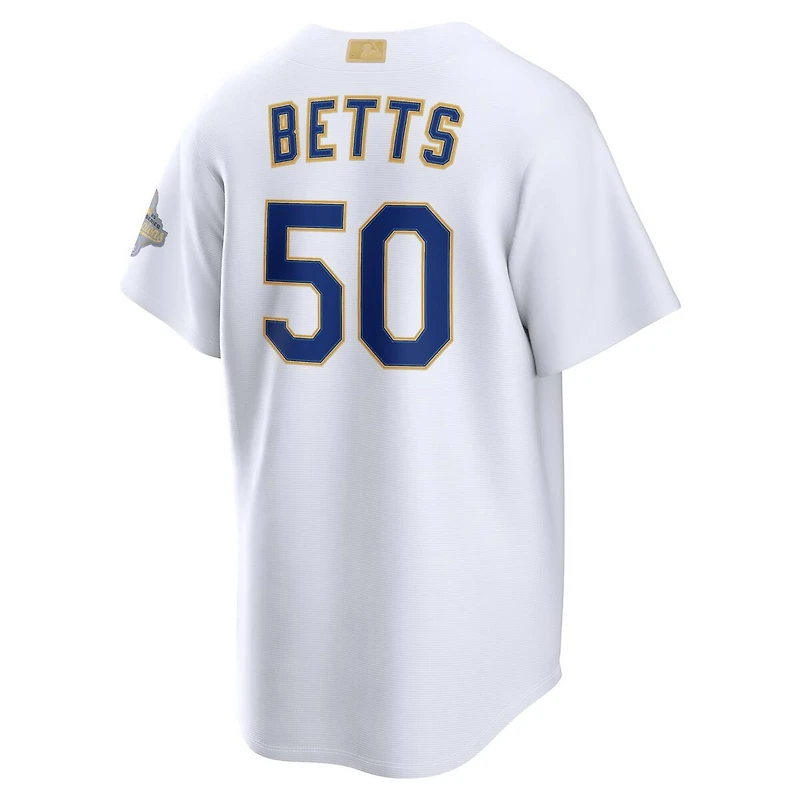 Los Angeles Dodgers Mookie Betts White 2026 Gold Collection Nike Stadium Player Jersey