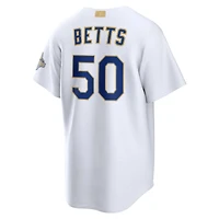 Los Angeles Dodgers Mookie Betts White 2026 Gold Collection Nike Stadium Player Jersey