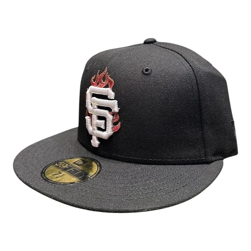 San Francisco Giants Flame Black 2010 World Series Patch Kelly Green UV New Era 59FIFTY Fitted Hat