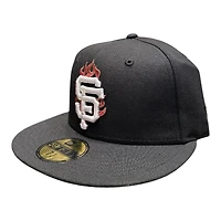 San Francisco Giants Flame Black 2010 World Series Patch Kelly Green UV New Era 59FIFTY Fitted Hat