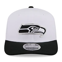 Seattle Seahawks White and Black 2026 NFL Draft New Era 9SEVENTY Adjustable Hat