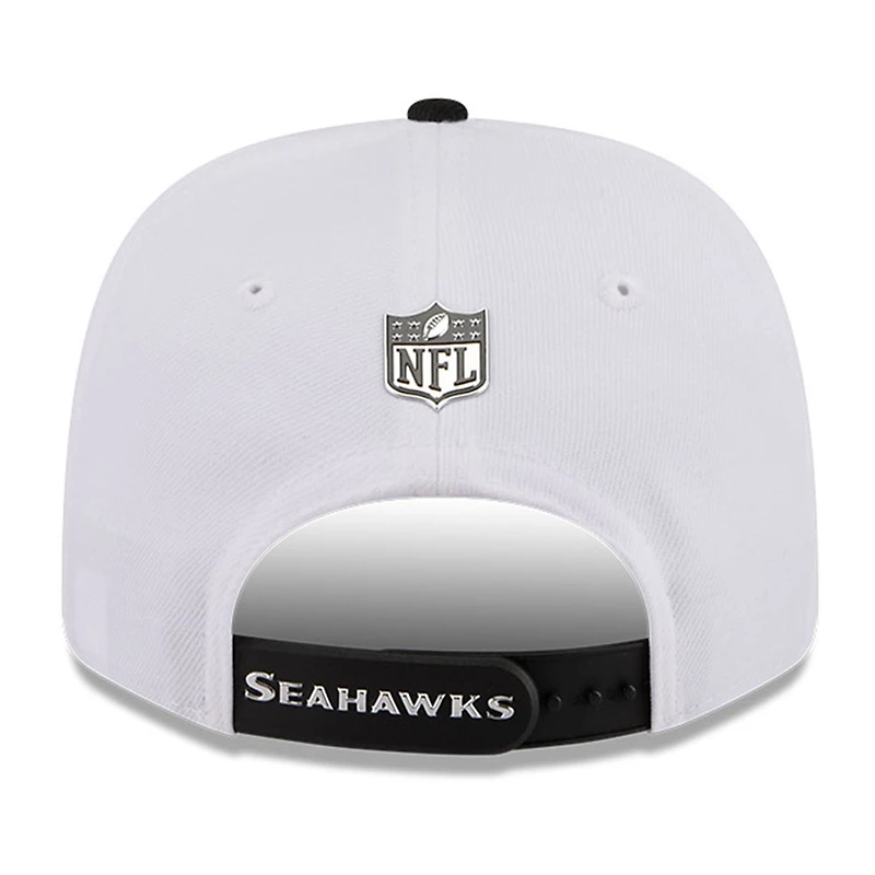 Seattle Seahawks White and Black 2026 NFL Draft New Era 9SEVENTY Adjustable Hat