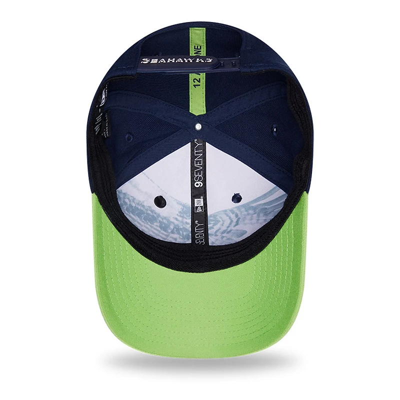 Seattle Seahawks Navy and Green 2026 NFL Draft New Era 9SEVENTY Adjustable Hat
