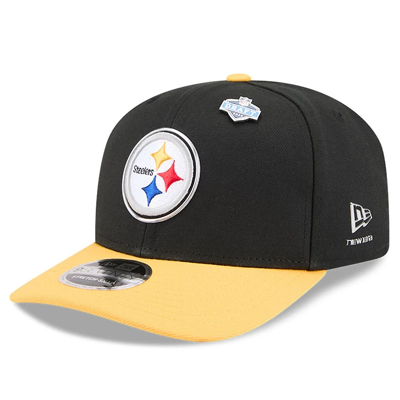 Pittsburgh Steelers Black and Yellow 2026 NFL Draft New Era 9SEVENTY Adjustable Hat