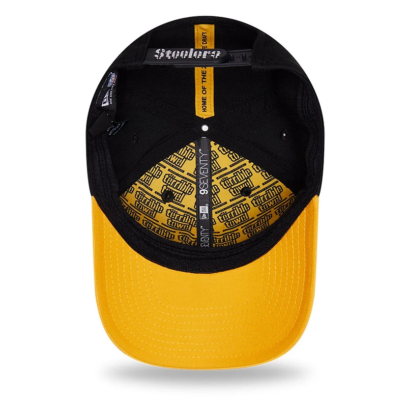 Pittsburgh Steelers Black and Yellow 2026 NFL Draft New Era 9SEVENTY Adjustable Hat
