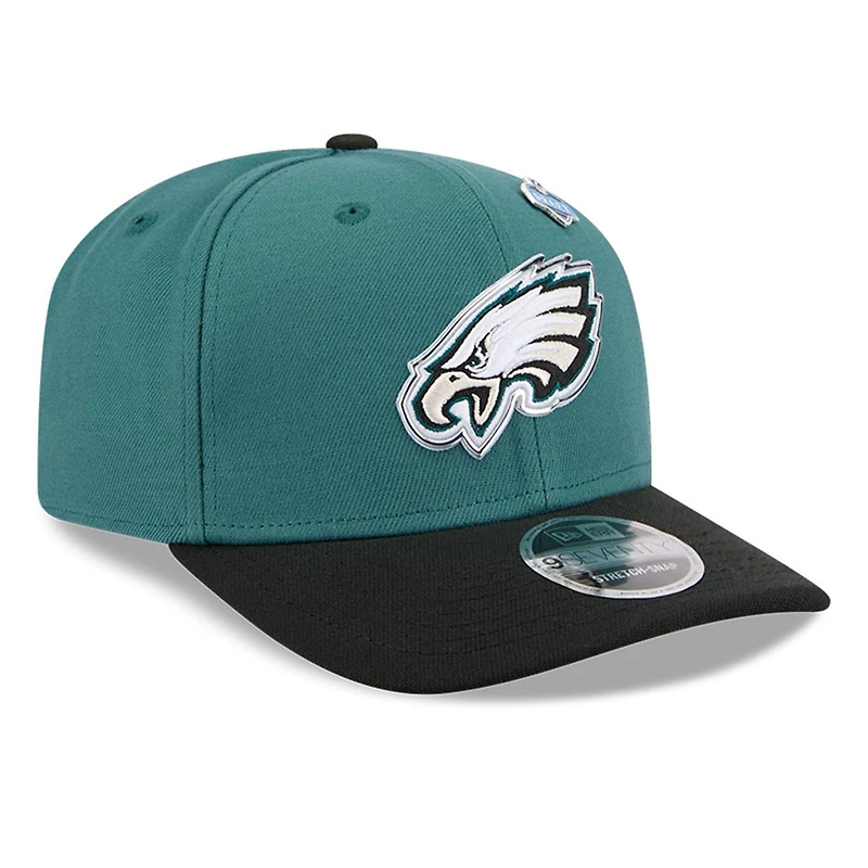 Philadelphia Eagles Green and Black 2026 NFL Draft New Era 9SEVENTY Adjustable Hat