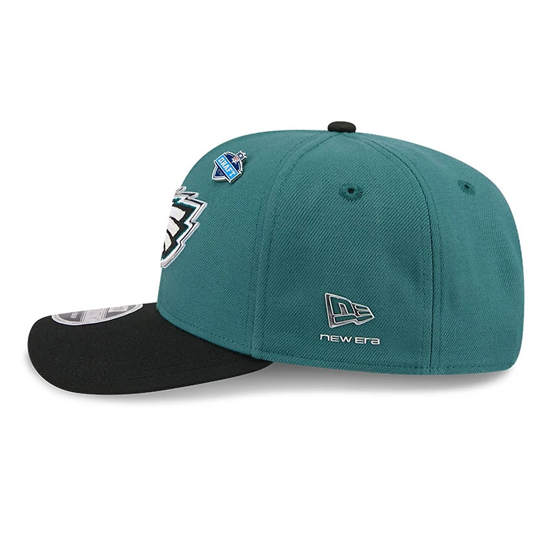 Philadelphia Eagles Green and Black 2026 NFL Draft New Era 9SEVENTY Adjustable Hat
