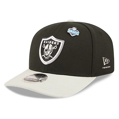 Las Vegas Raiders Black and Silver 2026 NFL Draft New Era 9SEVENTY Adjustable Hat