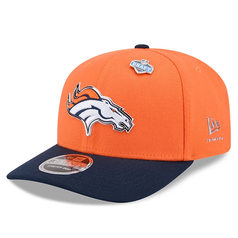 Denver Broncos Orange and Navy 2026 NFL Draft New Era 9SEVENTY Adjustable Hat