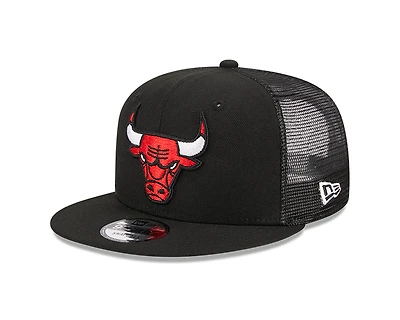 Chicago Bulls Black Mesh Trucker New Era 9FIFTY Snapback