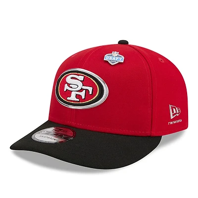 San Francisco 49ers Red and Black 2026 NFL Draft On Stage Pre-Curved New Era 9FIFTY Snapback Hat