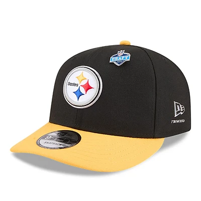 Pittsburgh Steelers Black and Yellow 2026 NFL Draft On Stage Pre-Curved New Era 9FIFTY Snapback Hat