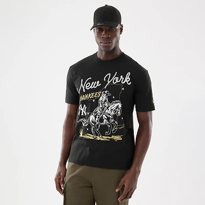 New York Yankees Black Rodeo Graphic Era T-Shirt
