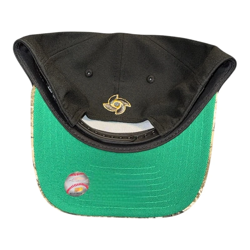 Puerto Rico Black and Realtree Kelly Green UV New Era A-Frame Snapback Hat