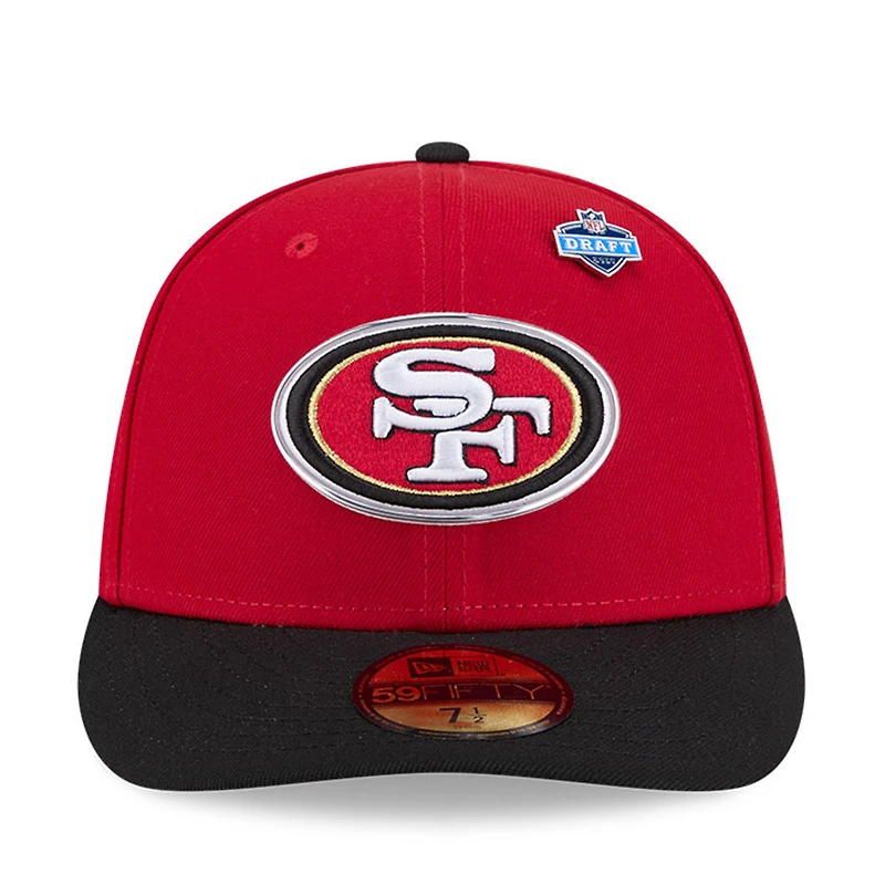 San Francisco 49ers Red and Black 2026 NFL Draft Pre-Curved New Era 59FIFTY Fitted Hat