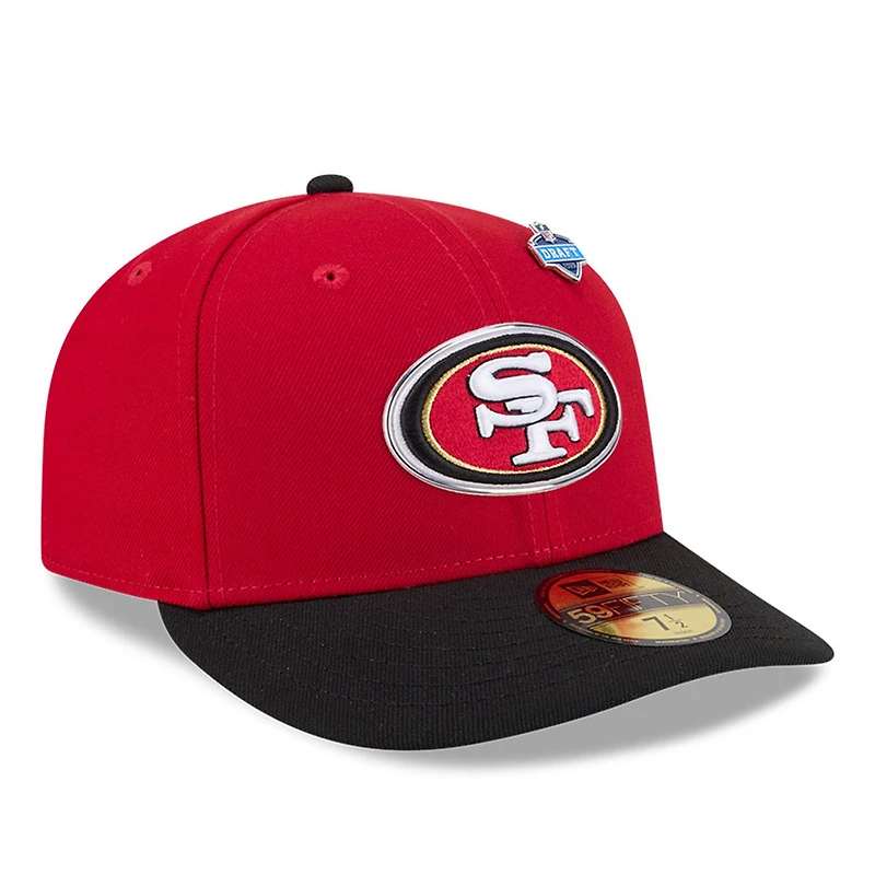 San Francisco 49ers Red and Black 2026 NFL Draft Pre-Curved New Era 59FIFTY Fitted Hat