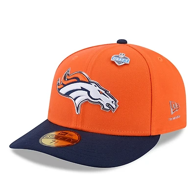 Denver Broncos Navy and Orange 2026 NFL Draft Pre-Curved New Era 59FIFTY Fitted Hat