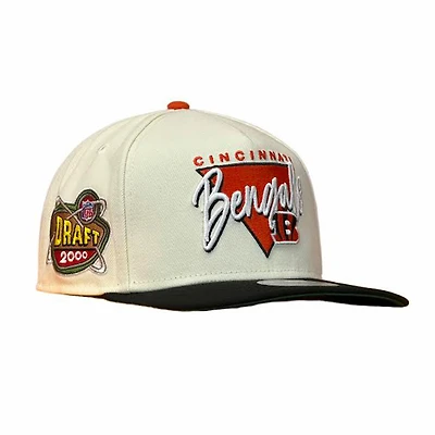 Cincinnati Bengals Chrome and Black 2000 NFL Draft Patch New Era 9FIFTY A-Frame Snapback Hat