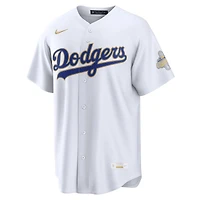 Los Angeles Dodgers Blank White 2026 Gold Collection Nike Stadium Player Jersey