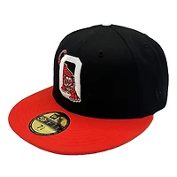 Oneonta Tigers Black and Orange MiLB Custom New Era 59FIFTY Fitted Hat
