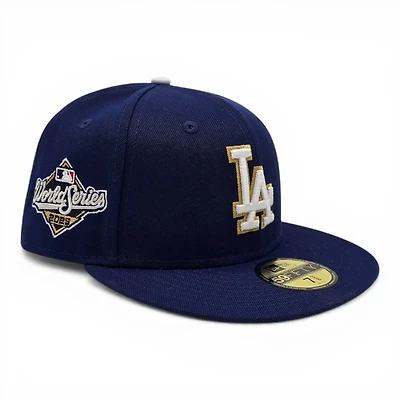 Los Angeles Dodgers Dark Royal Leon the Lab 2025 Wolrd Series Patch Grey UV New Era 59FIFTY Fitted Hat