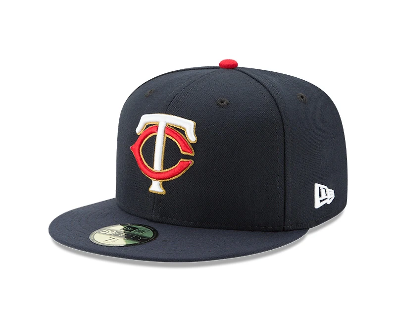 Minnesota Twins Navy and Gold Outline Authentic Collection On-Field 59FIFTY Fitted Hat