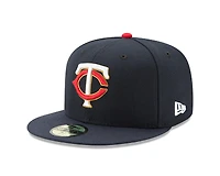 Minnesota Twins Navy and Gold Outline Authentic Collection On-Field 59FIFTY Fitted Hat