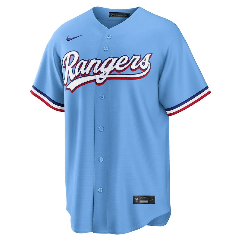 Texas Rangers Wyatt Langford Blue Alternate Nike Replica Jersey