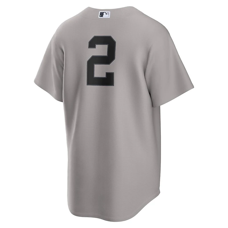 New York Yankees Derek Jeter Road Gray Nike Replica Jersey