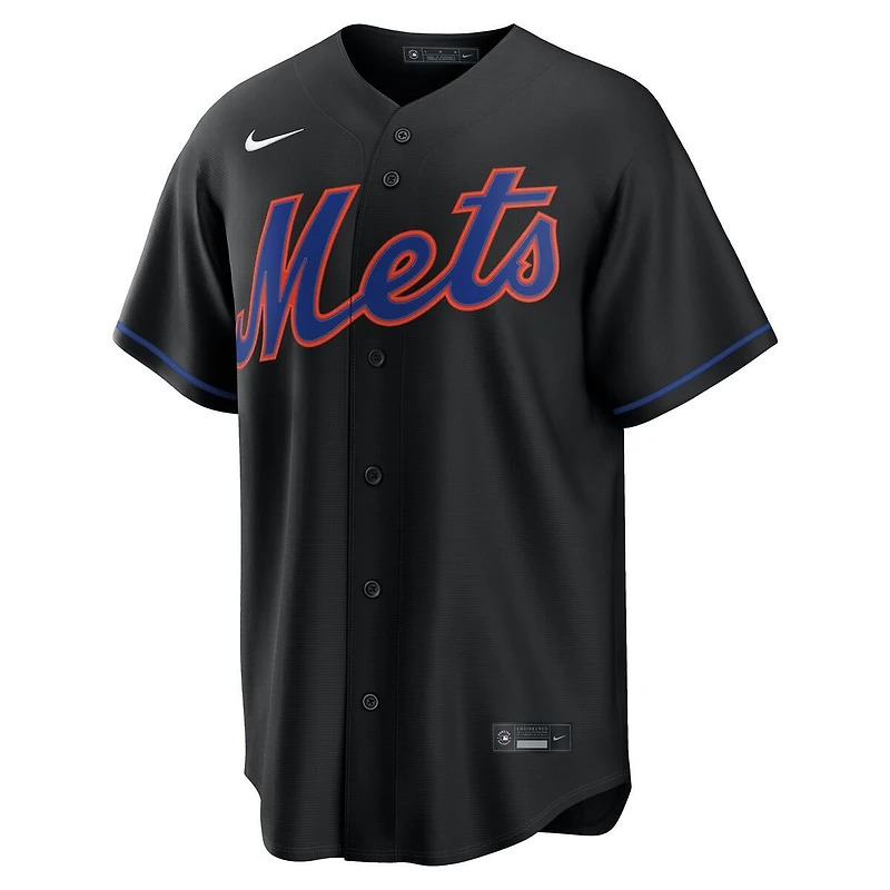 New York Mets Francisco Lindor Black Alternate Nike Replica Jersey