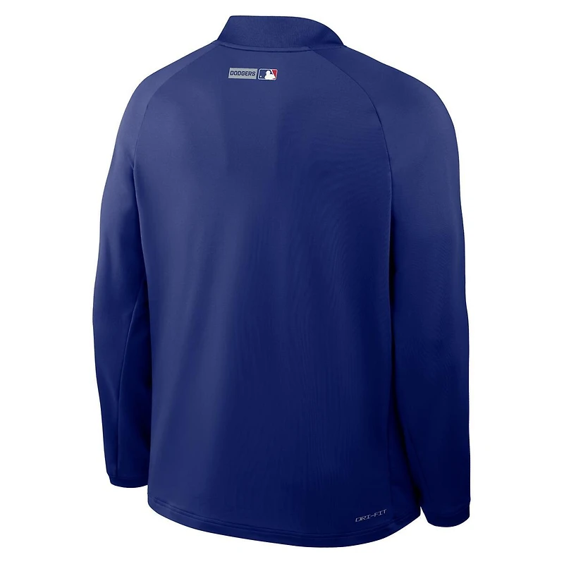 Los Angeles Dodgers Royal Blue Authentic Collection Nike Dri-FIT MLB 1/2-Zip Long-Sleeve Top