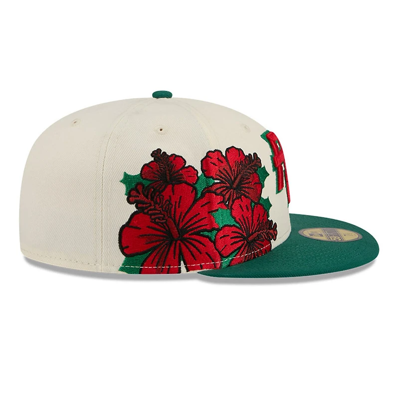 Puerto Rico Chrome and Green “Flor de Maga” New Era 59FIFTY Fitted Hat