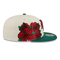 Puerto Rico Chrome and Green “Flor de Maga” New Era 59FIFTY Fitted Hat