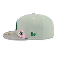 Dominican Republic Green and Gray Two Tone with Flowers New Era 59FIFTY Fitted Hat