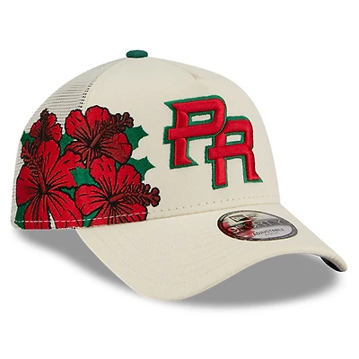 Puerto Rico Cream Trucker "Flor De Maga" New Era 9FORTY A-Frame Snapback Hat